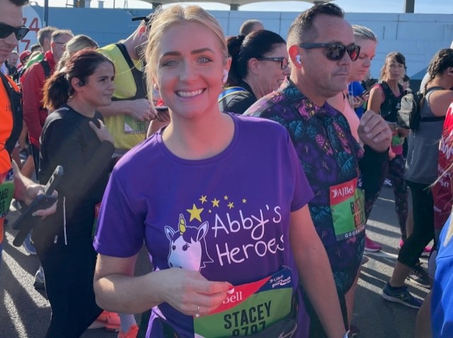 Photo of Stacey before Great South Run.