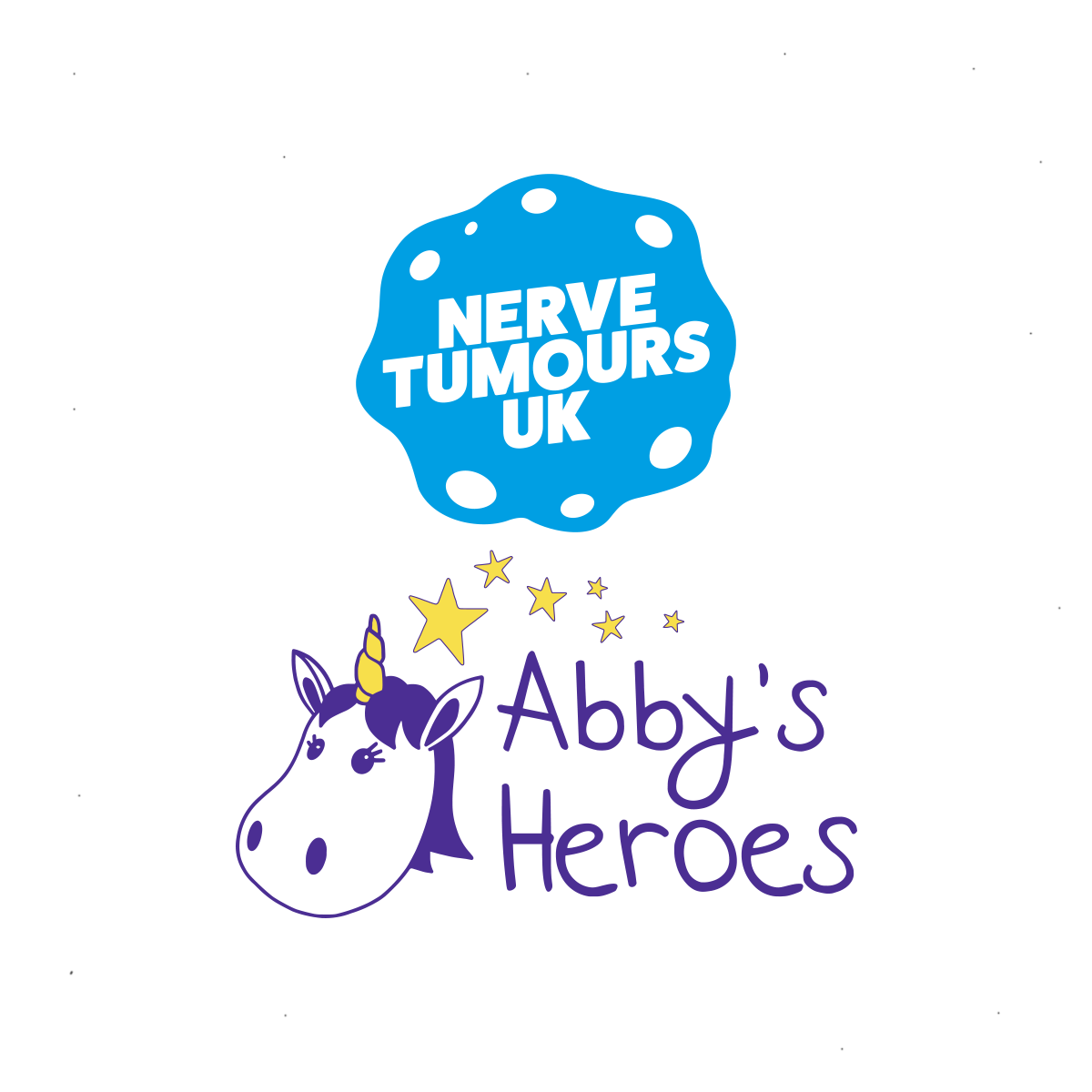 Nerve Tumours and Abby's Heroes company organisation logos.